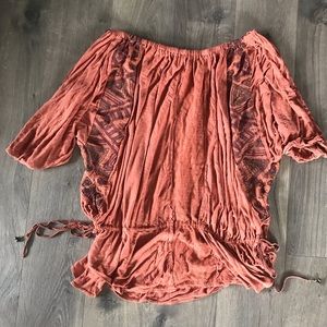 Orange off the shoulder blouse Fp